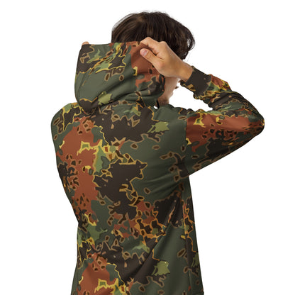 Black OPS Flecktarn Fractal Autumn CAMO Unisex zip hoodie - Zip Hoodie