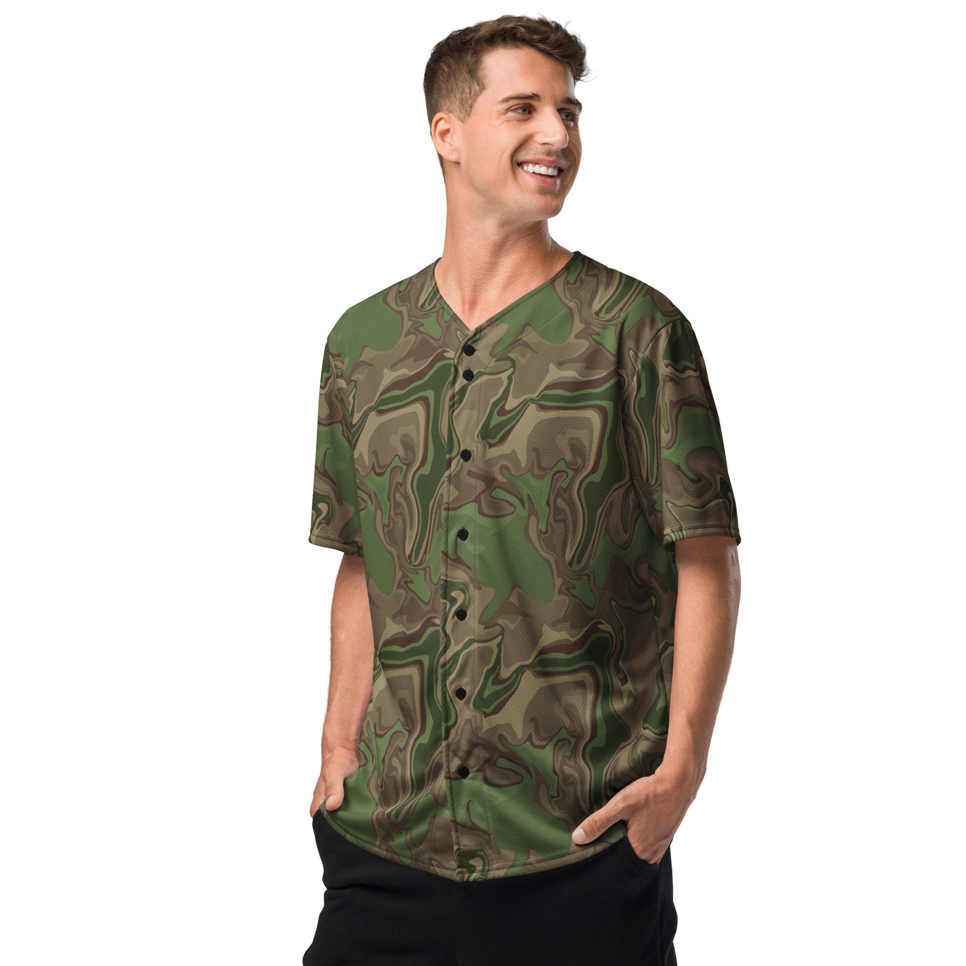 Black OPS Sludgeflow Morphic CAMO baseball jersey - Baseball Jerseys