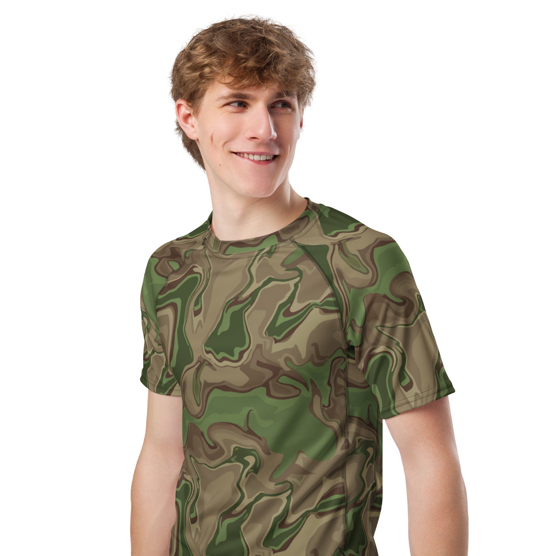 Black OPS Sludgeflow Morphic CAMO Mens Short-Sleeve Rash Guard - Short-sleeve Guards