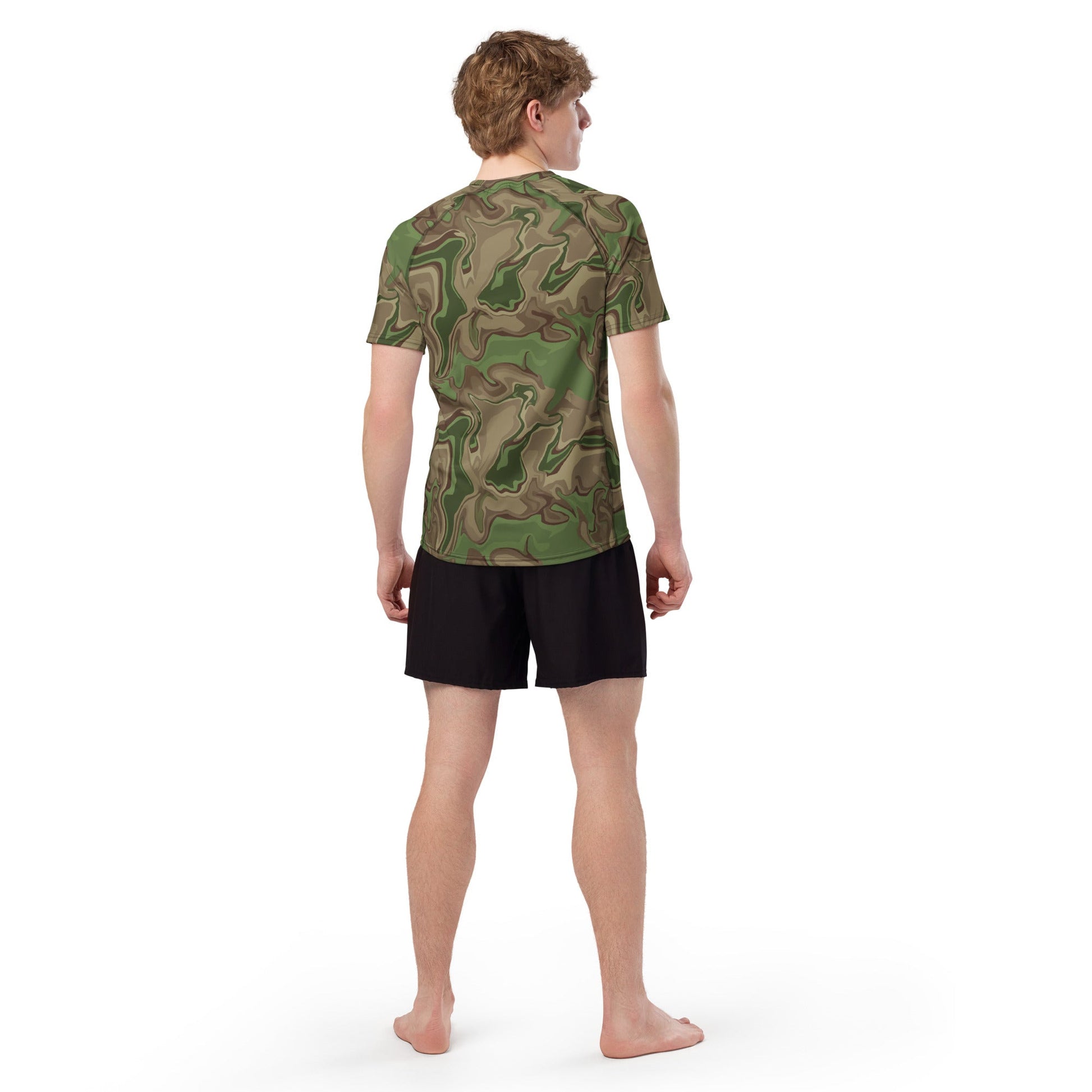 Black OPS Sludgeflow Morphic CAMO Mens Short-Sleeve Rash Guard - Short-sleeve Guards