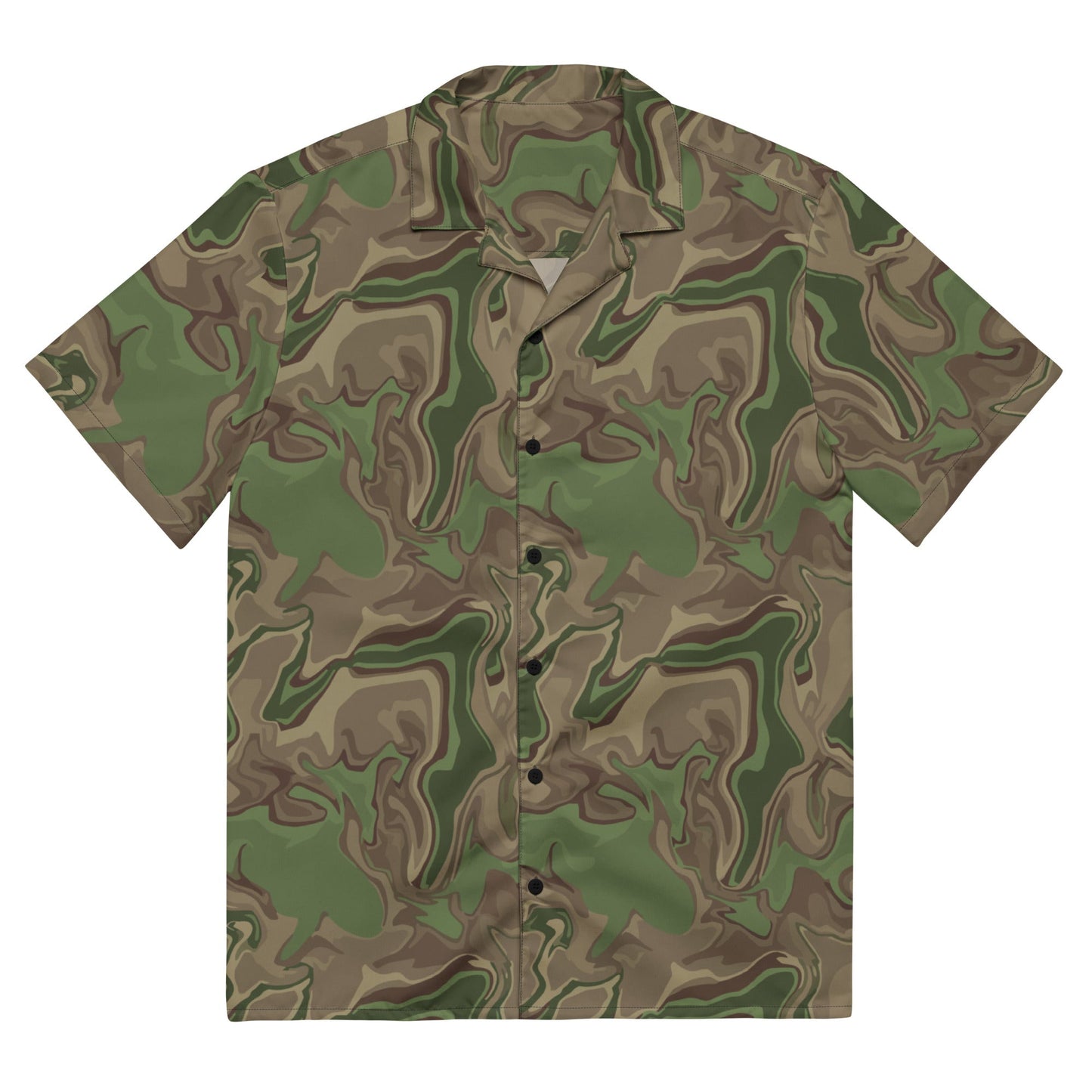 Black OPS Sludgeflow Morphic CAMO Unisex button shirt - 2XS - Button Shirts