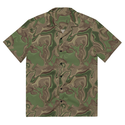 Black OPS Sludgeflow Morphic CAMO Unisex button shirt - 2XS - Button Shirts