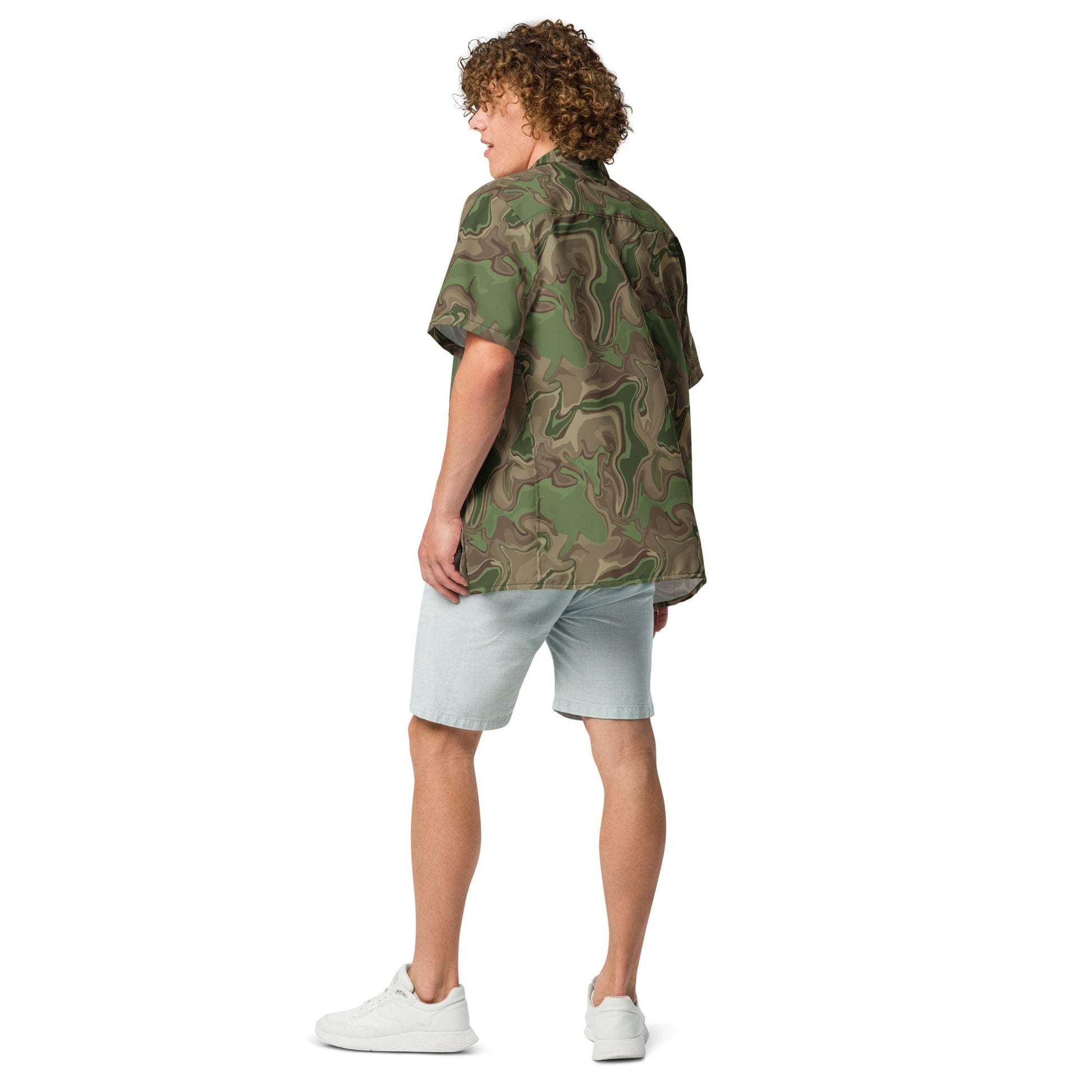 Black OPS Sludgeflow Morphic CAMO Unisex button shirt - Button Shirts
