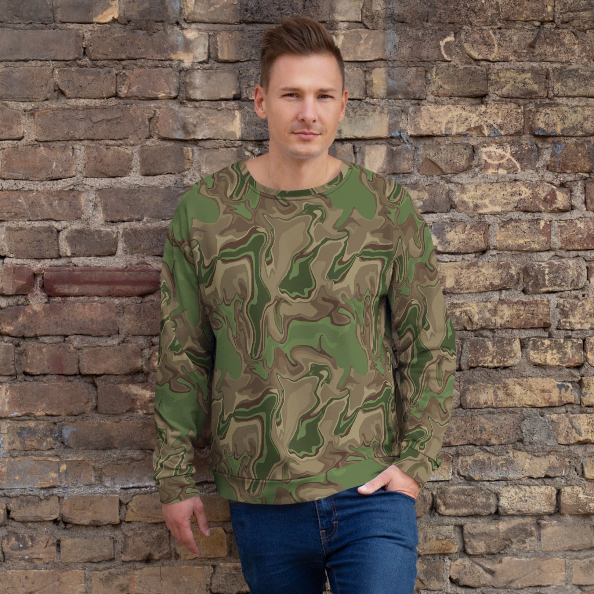 Black OPS Sludgeflow Morphic CAMO Unisex Sweatshirt - 2XS - Sweatshirts