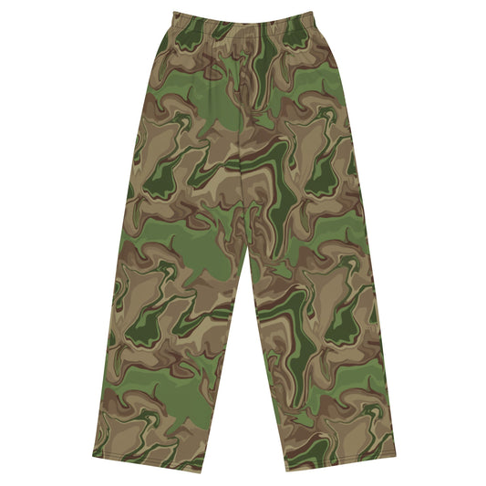 Black OPS Sludgeflow Morphic CAMO unisex wide-leg pants - 2XS - Wide-leg Pants