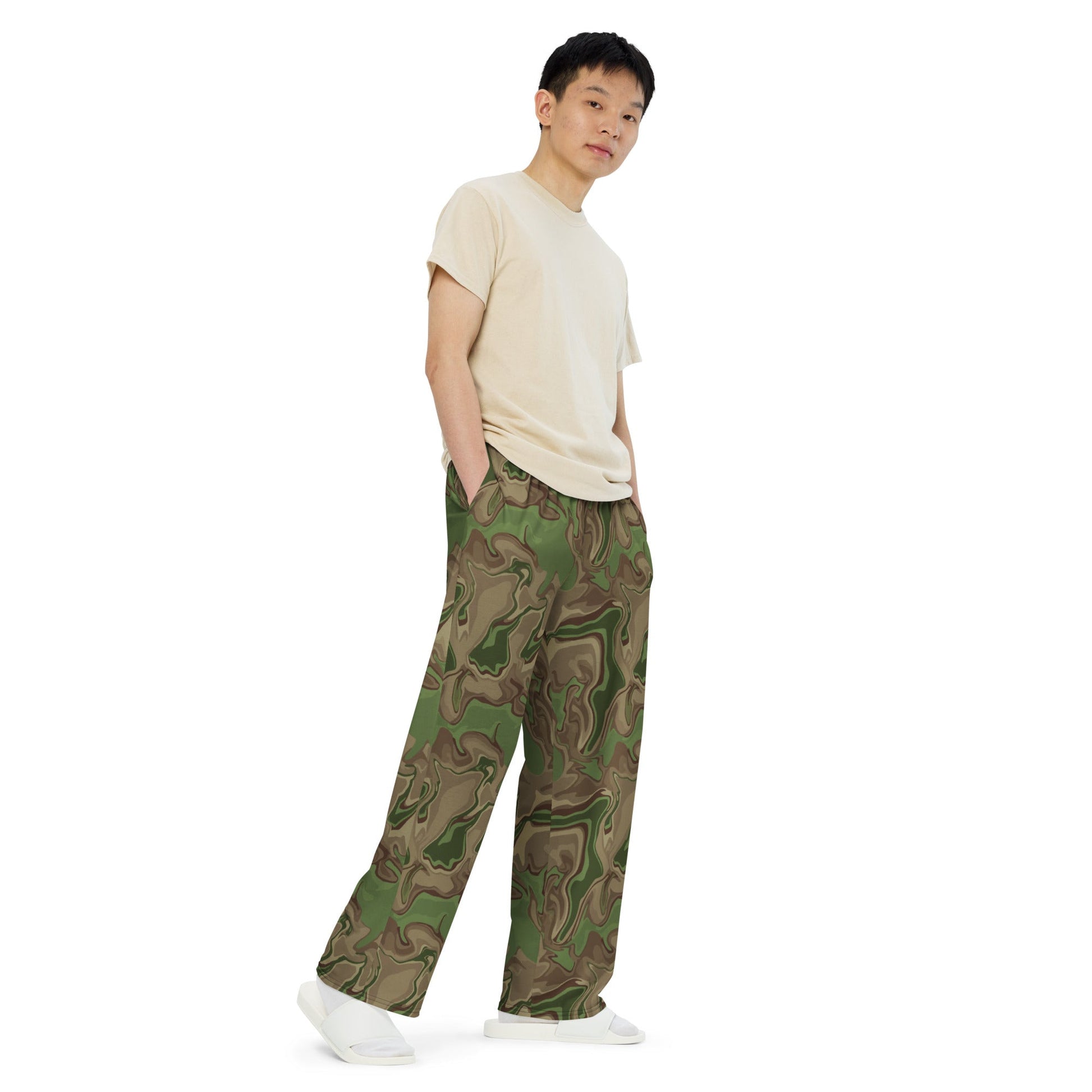 Black OPS Sludgeflow Morphic CAMO unisex wide-leg pants - Wide-leg Pants