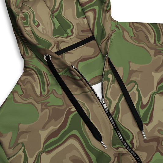 Black OPS Sludgeflow Morphic CAMO Unisex zip hoodie - Zip Hoodies