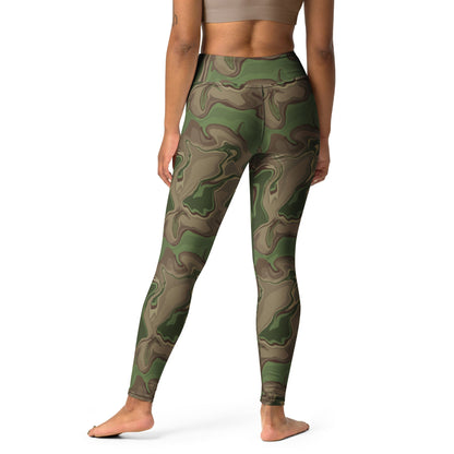 Black OPS Sludgeflow Morphic CAMO Yoga Leggings - Womens