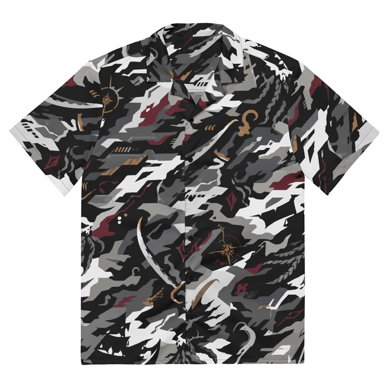 Blackwake Corsair CAMO Unisex Short-Sleeve Button Shirt - 2XS - Button-Up