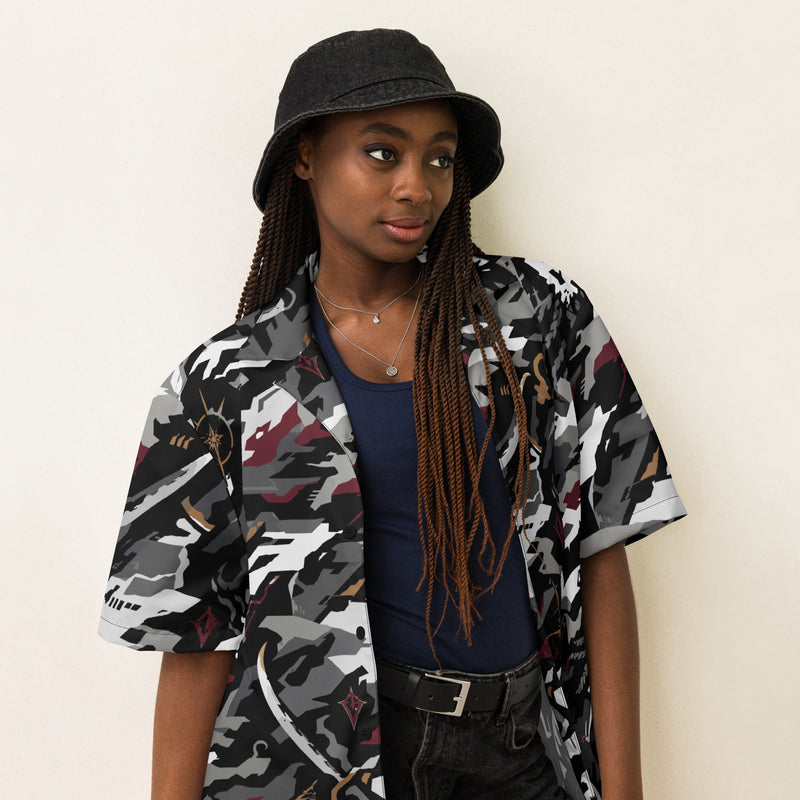 Blackwake Corsair CAMO Unisex Short-Sleeve Button Shirt - Button-Up