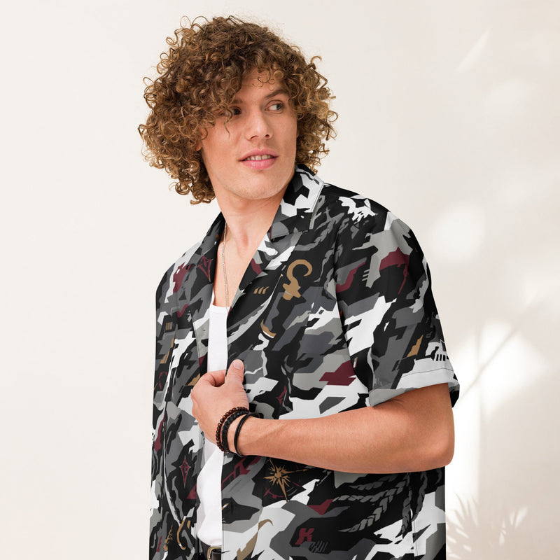 Blackwake Corsair CAMO Unisex Short-Sleeve Button Shirt - Button-Up