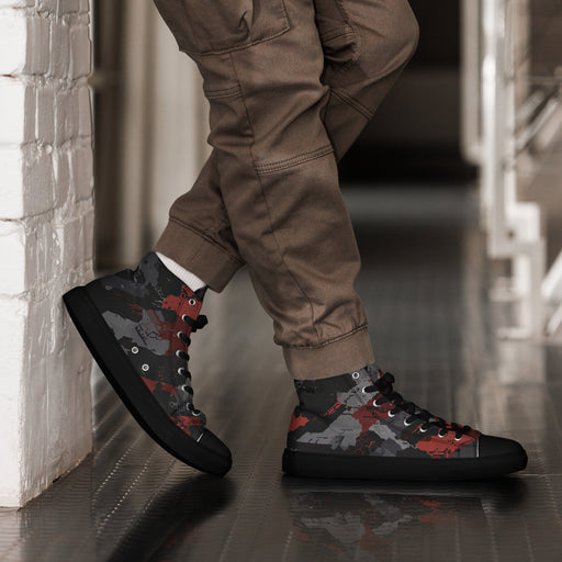 Blood Oath Vanguard CAMO Mens High-Top Canvas Shoes - 5