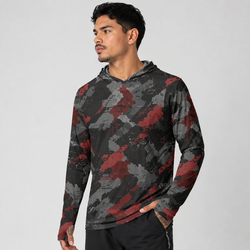 Blood Oath Vanguard CAMO Mens Sunscreen Sports Hoodie With Thumb Holes