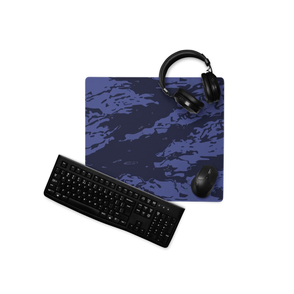 Blue Tiger Stripe CAMO Gaming mouse pad - 18″×16″