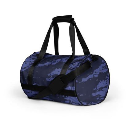 Blue Tiger Stripe CAMO gym bag