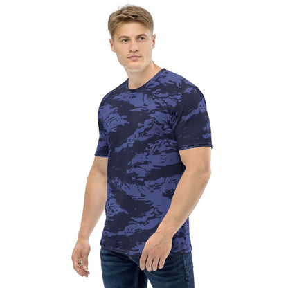 Blue Tiger Stripe CAMO Men’s t-shirt