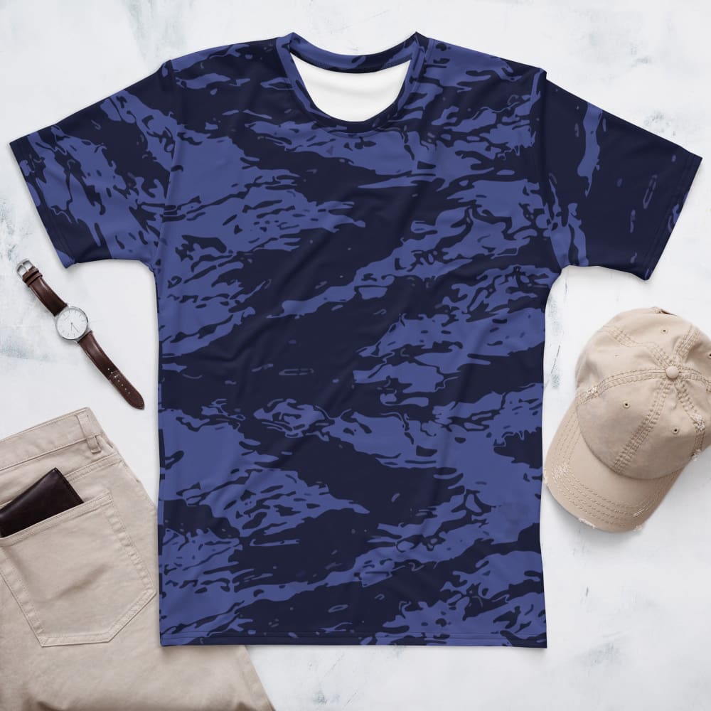 Blue Tiger Stripe CAMO Men’s t-shirt - XS