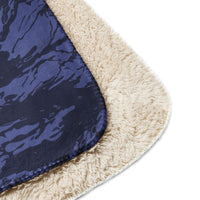 Blue Tiger Stripe CAMO Sherpa blanket
