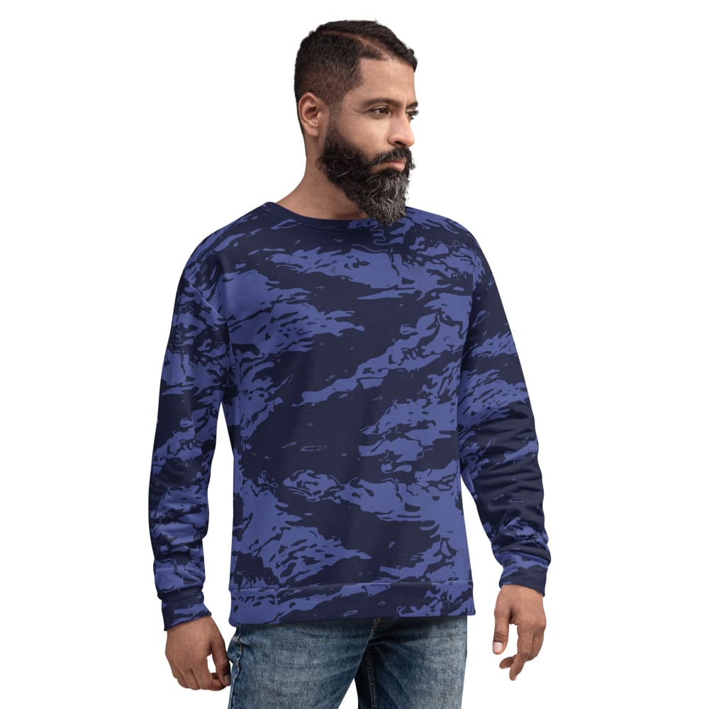 Blue Tiger Stripe CAMO Unisex Sweatshirt