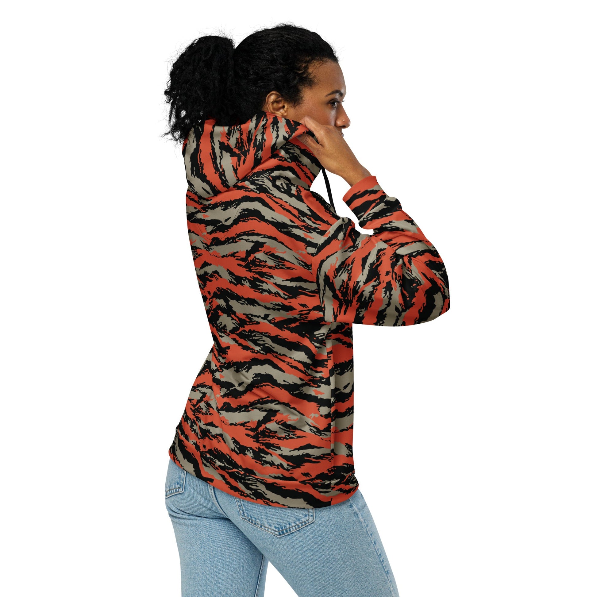 BOMBA Firefighter Tiger Stripe CAMO Unisex zip hoodie - Zip Hoodies