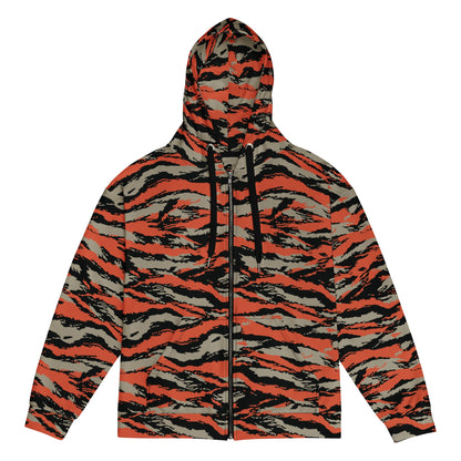 BOMBA Firefighter Tiger Stripe CAMO Unisex zip hoodie - 2XS - Zip Hoodies