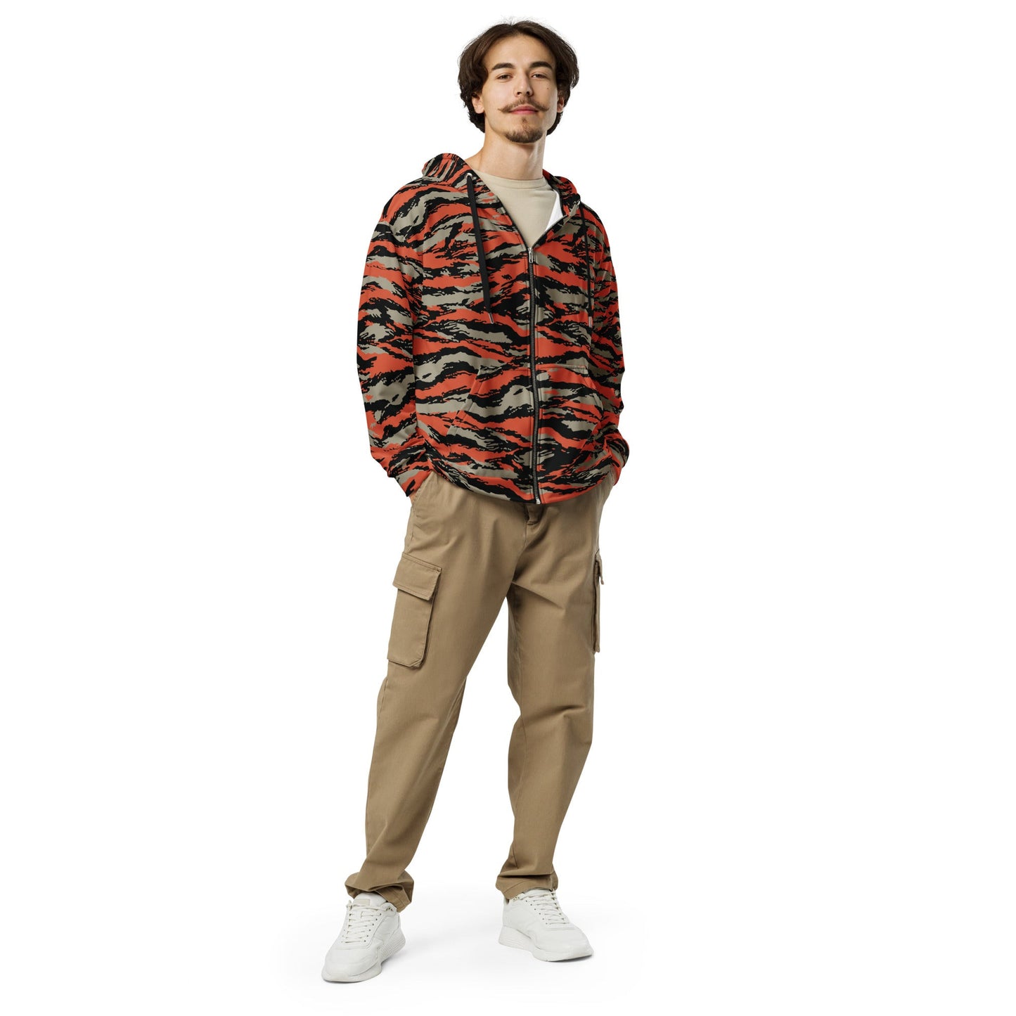 BOMBA Firefighter Tiger Stripe CAMO Unisex zip hoodie - Zip Hoodies