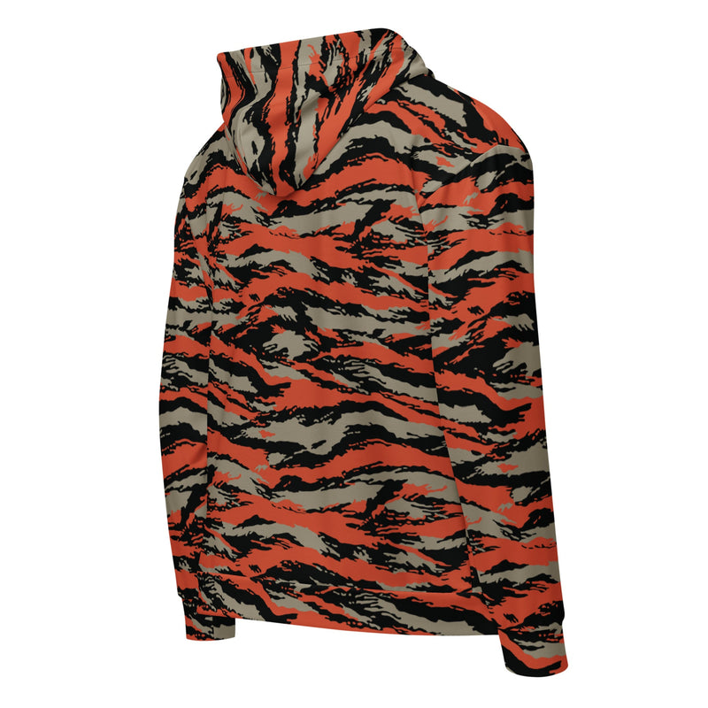 BOMBA Firefighter Tiger Stripe CAMO Unisex Zip Hoodie
