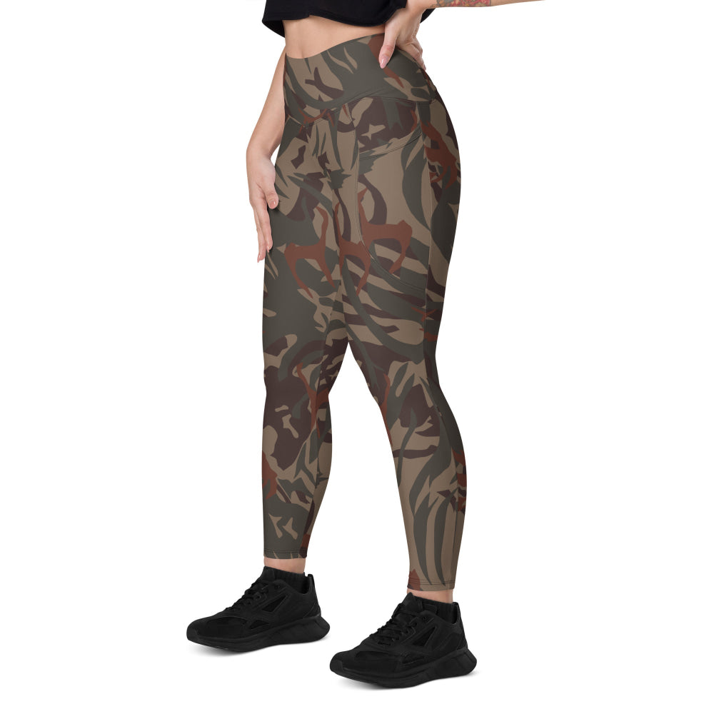 Bophuthatswana Police CAMO Leggings with pockets - Womens With Pockets