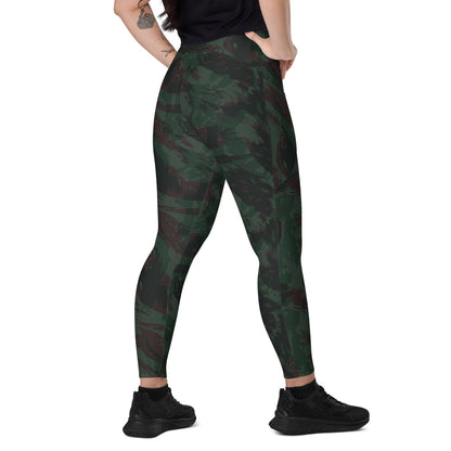 Brazilian Lizard 1980 CAMO Leggings with pockets - 2XS - Womens With Pockets