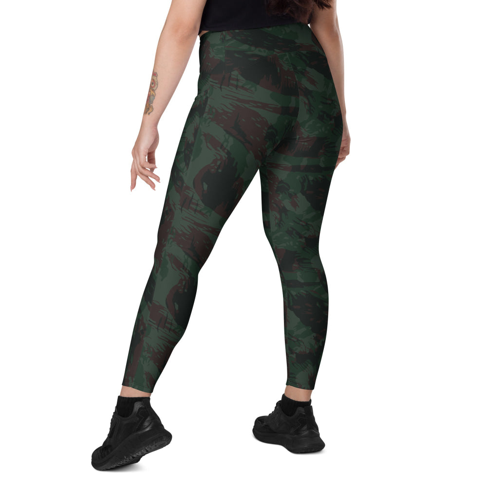 Brazilian Lizard 1980 CAMO Leggings with pockets - Womens With Pockets