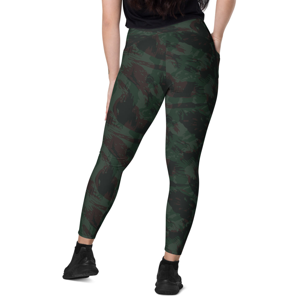 Brazilian Lizard 1980 CAMO Leggings with pockets - Womens With Pockets