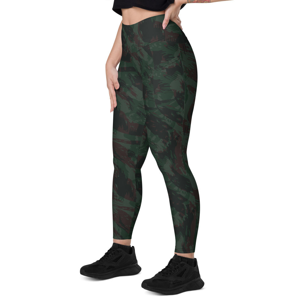 Brazilian Lizard 1980 CAMO Leggings with pockets - Womens With Pockets