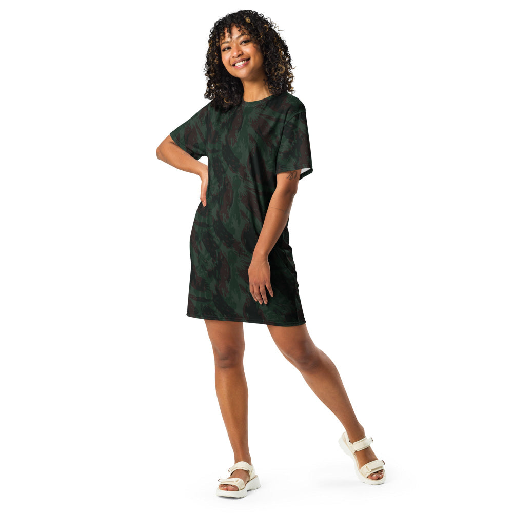 Brazilian Lizard 1980 CAMO T-shirt dress - Womens T-Shirt Dress