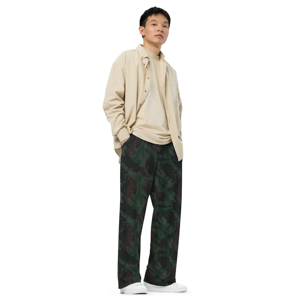 Brazilian Lizard 1980 CAMO unisex wide-leg pants - Unisex Wide-Leg Pants