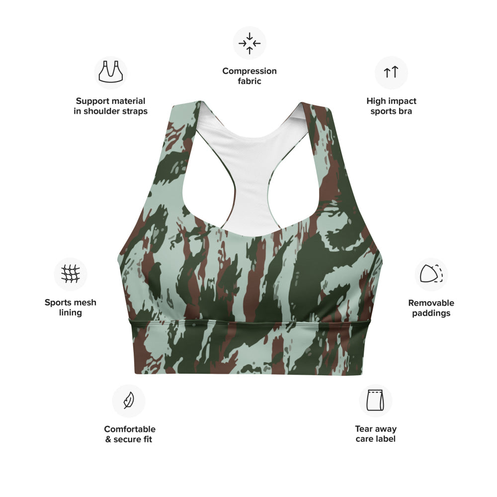 Brazilian Lizard CAMO Longline sports bra - Womens Sports Bra