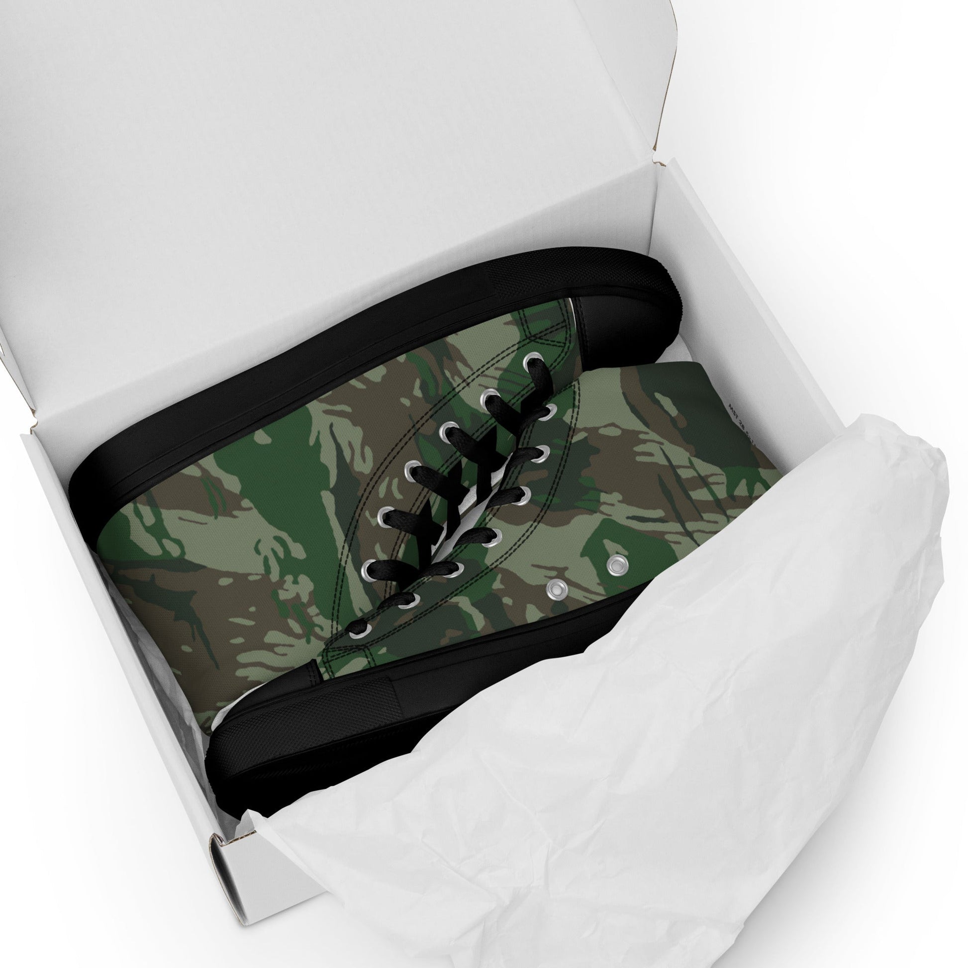 Brazilian Lizard CAMO Mens high top canvas shoes - High Top Canvas Shoes