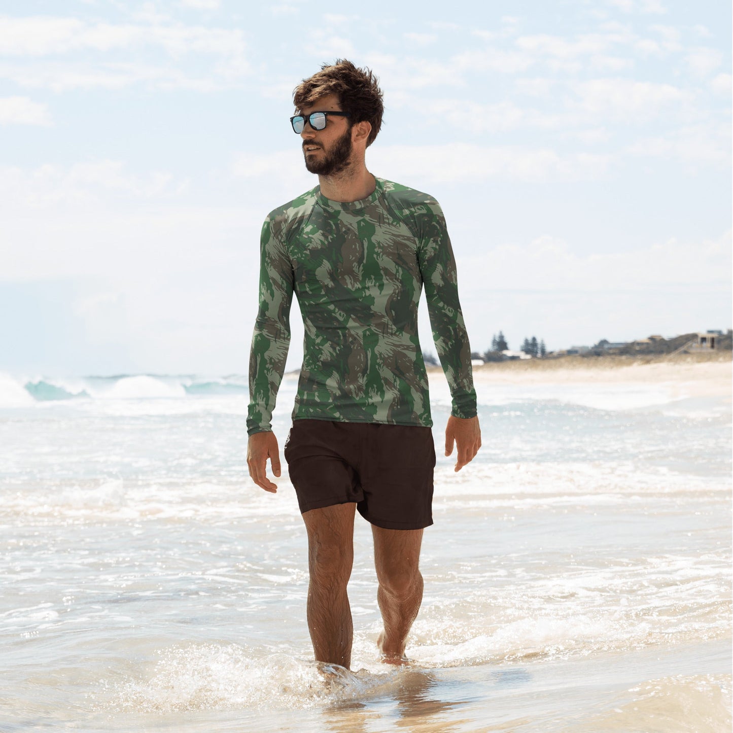Brazilian Lizard CAMO Mens Long-sleeve Rash Guard - XS - Guards