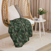 Lizard Brazil Jungle CAMO Sherpa Blanket