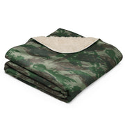 Lizard Brazil Jungle CAMO Sherpa Blanket