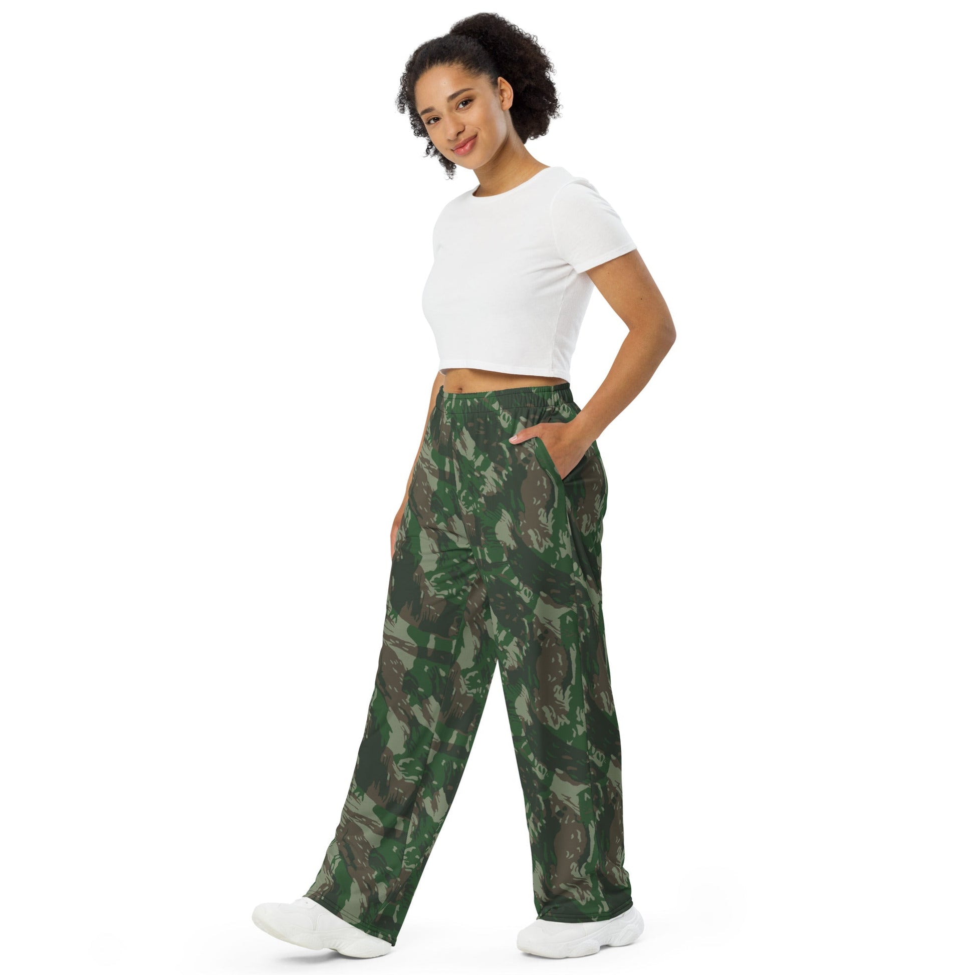 Brazilian Lizard CAMO unisex wide-leg pants - Wide-leg Pants