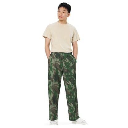 Brazilian Lizard CAMO unisex wide-leg pants - Wide-leg Pants