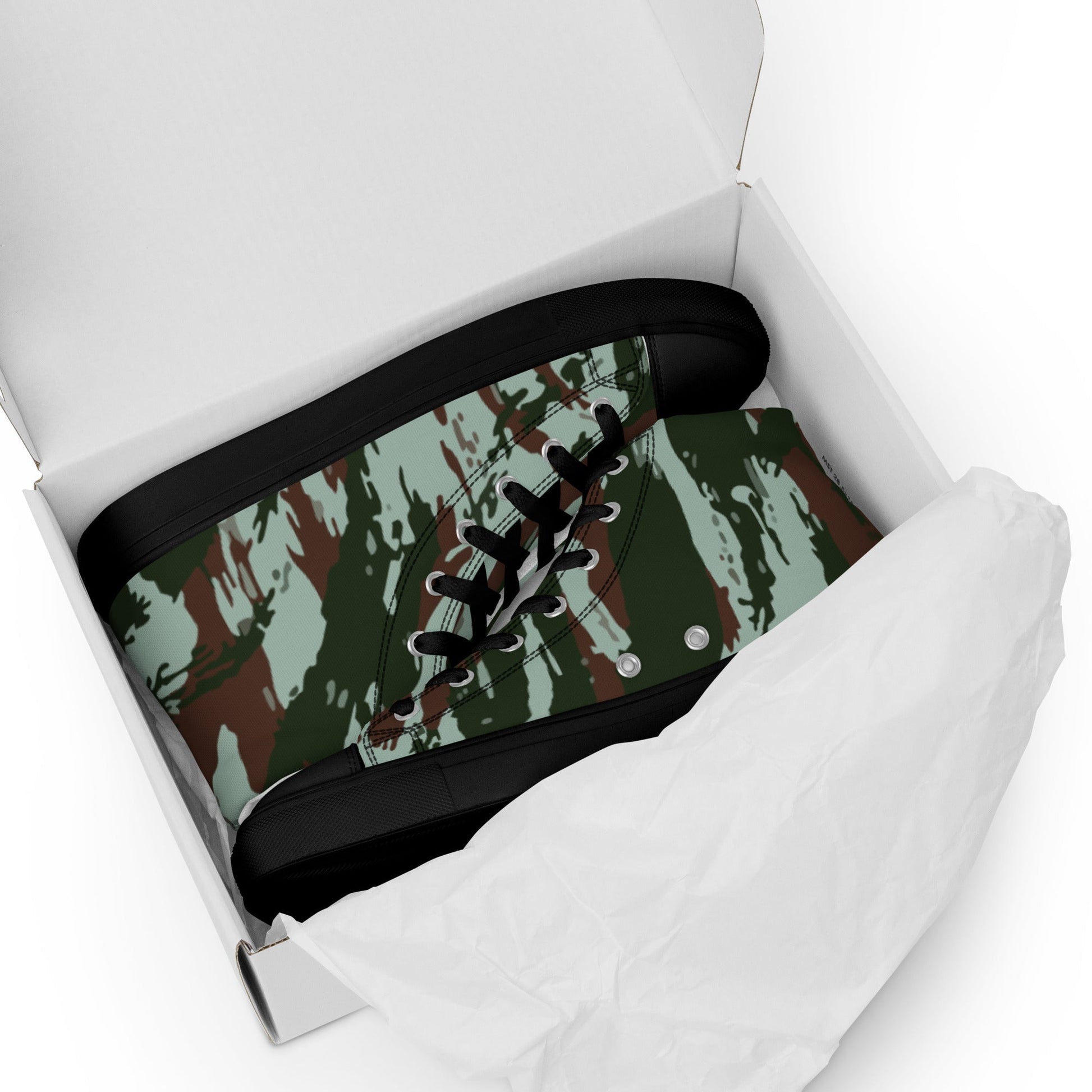 Brazilian Lizard Vertical CAMO Mens high top canvas shoes - High Top Canvas Shoes