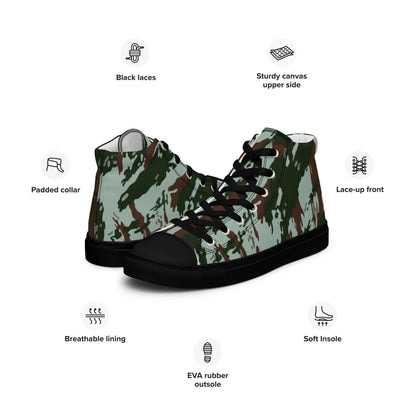 Brazilian Lizard Vertical CAMO Mens high top canvas shoes - High Top Canvas Shoes