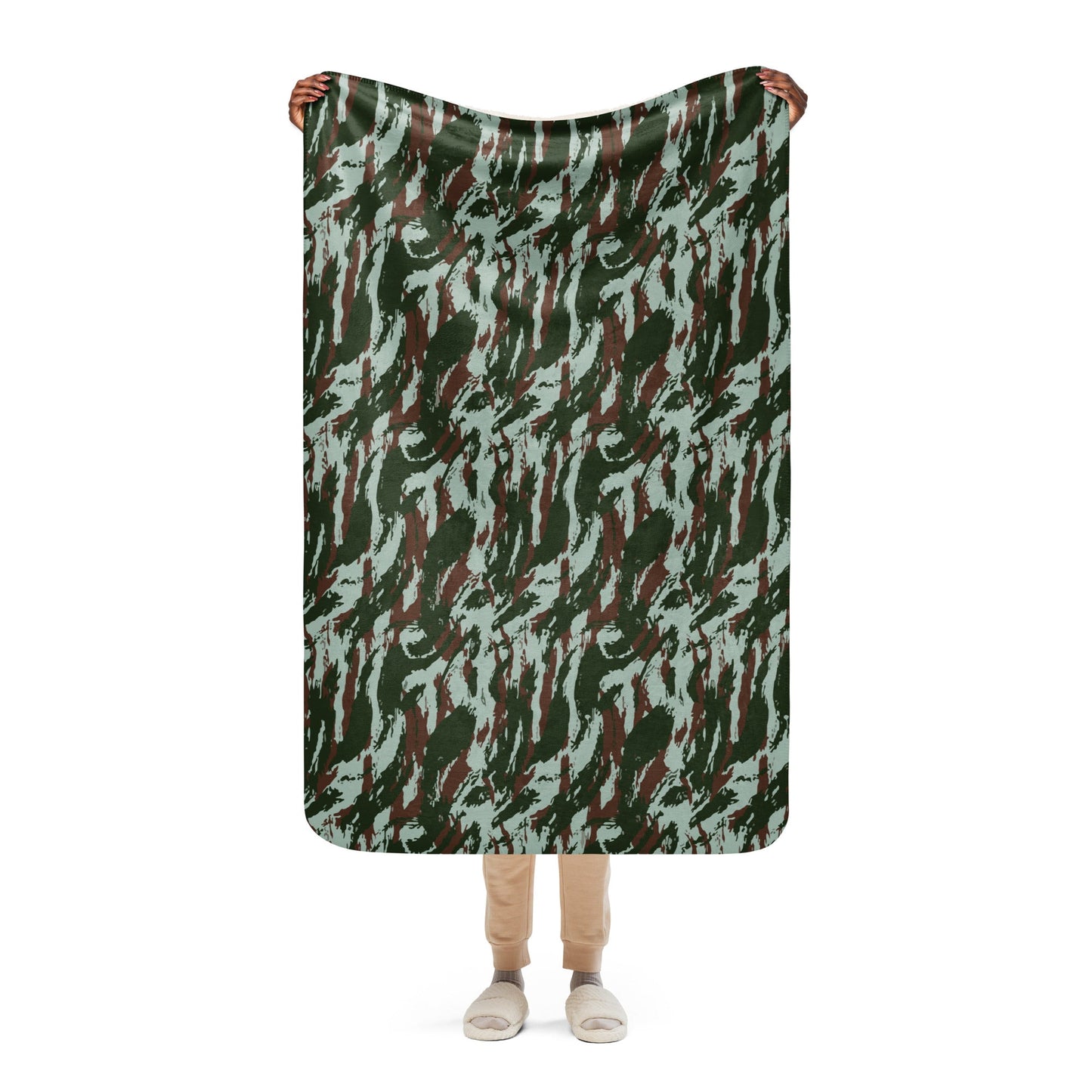 Brazilian Lizard Vertical CAMO Sherpa blanket - 37″×57″ - Blankets
