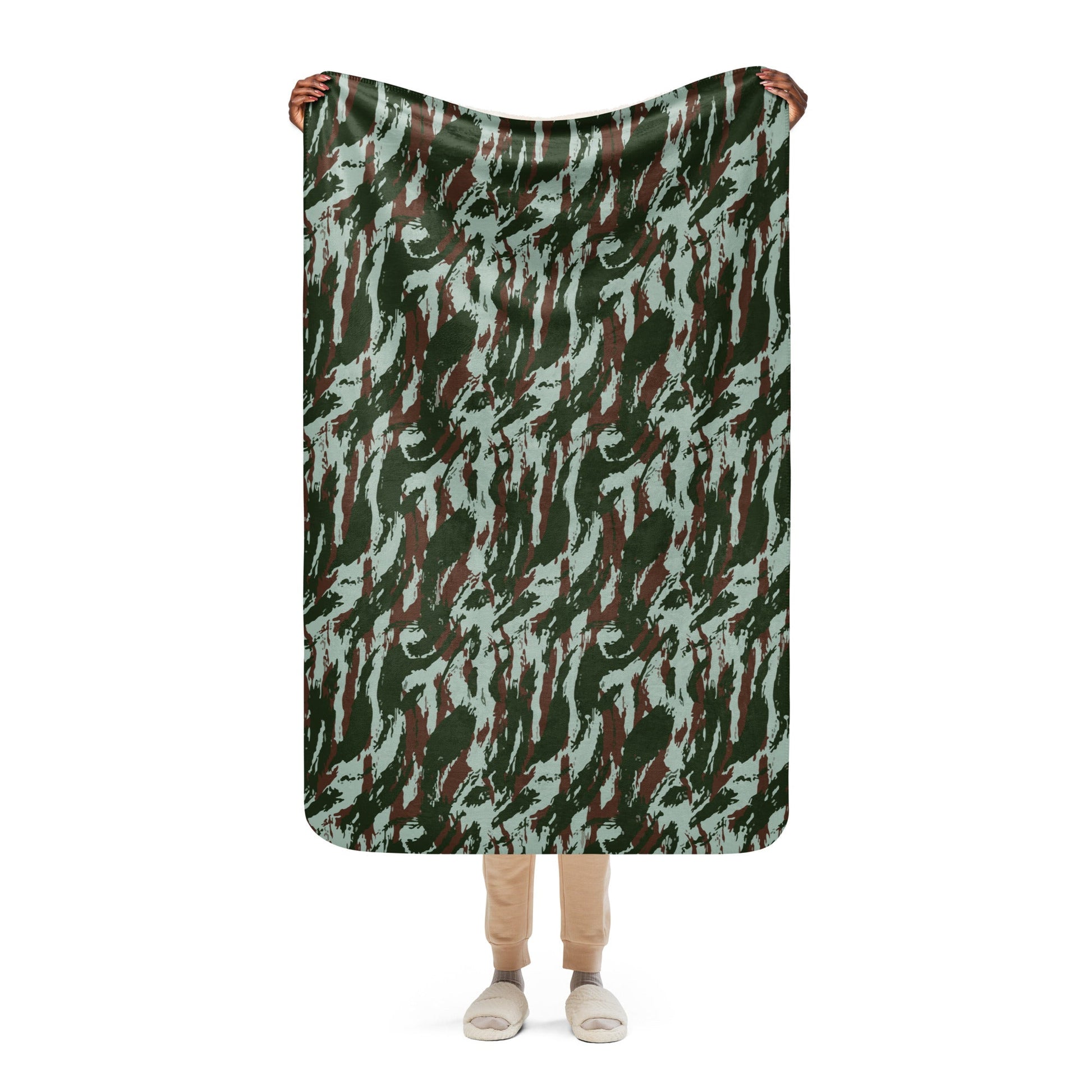 Brazilian Lizard Vertical CAMO Sherpa blanket - 37″×57″ - Blankets