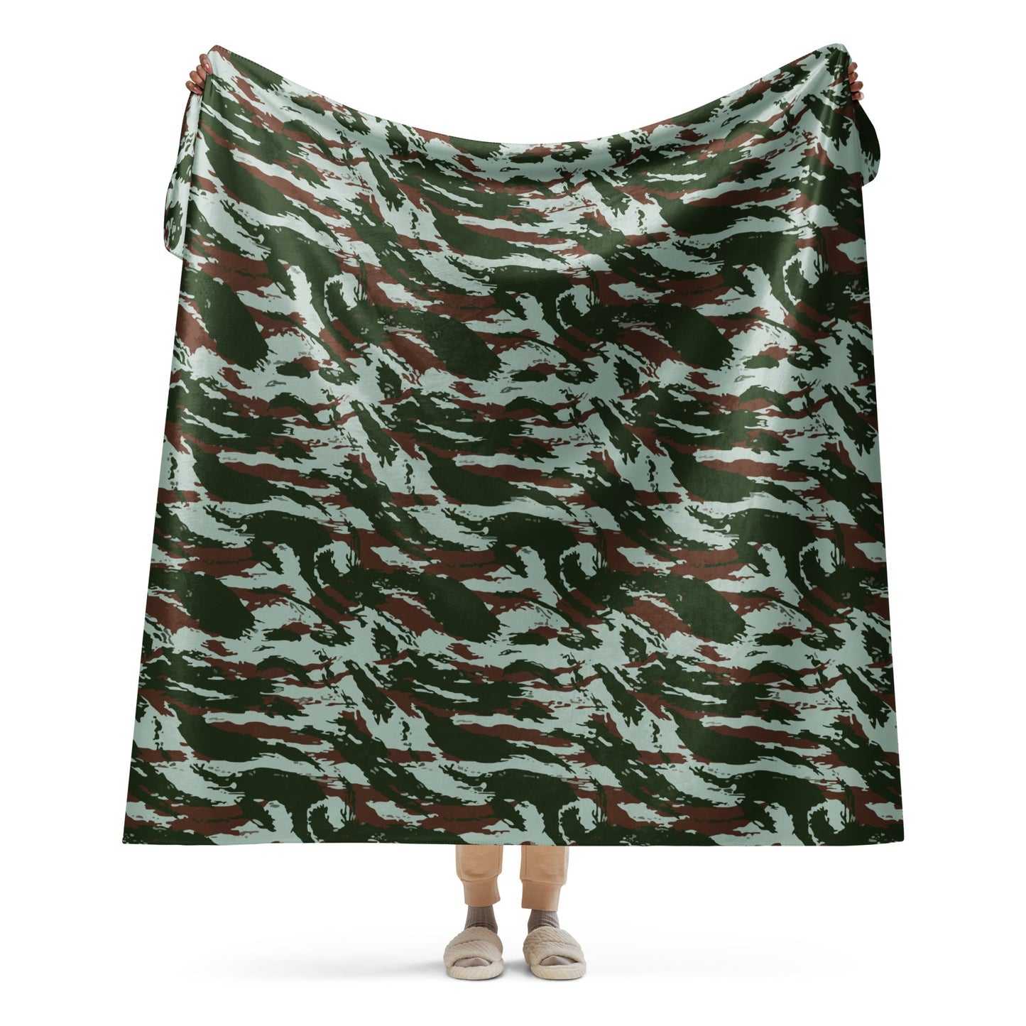 Brazilian Lizard Vertical CAMO Sherpa blanket - 60″×80″ - Blankets