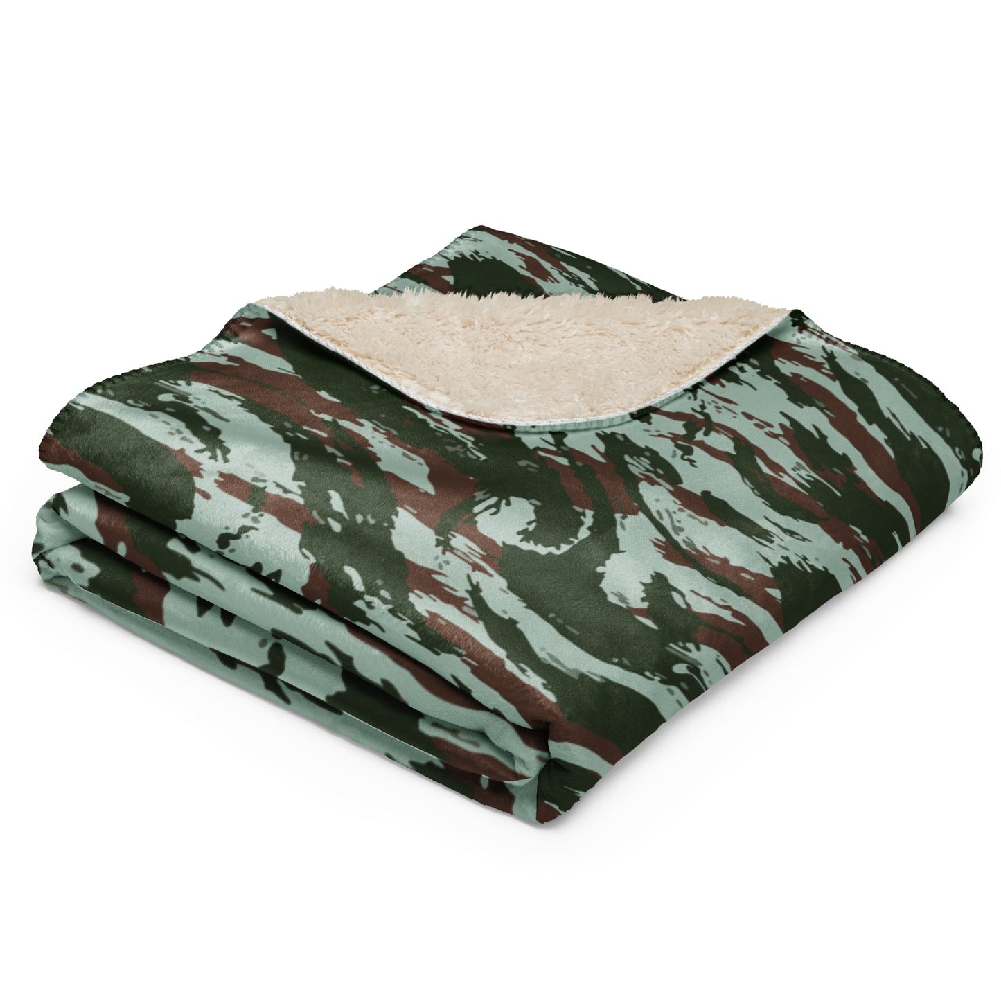 Brazilian Lizard Vertical CAMO Sherpa blanket - Blankets