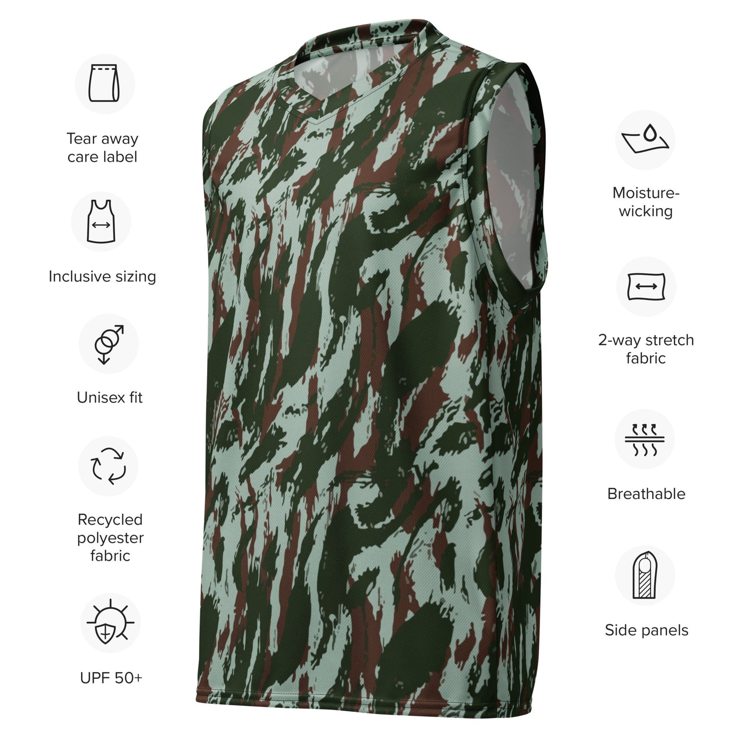 Brazilian Lizard Vertical CAMO unisex basketball jersey - Basketball Jerseys