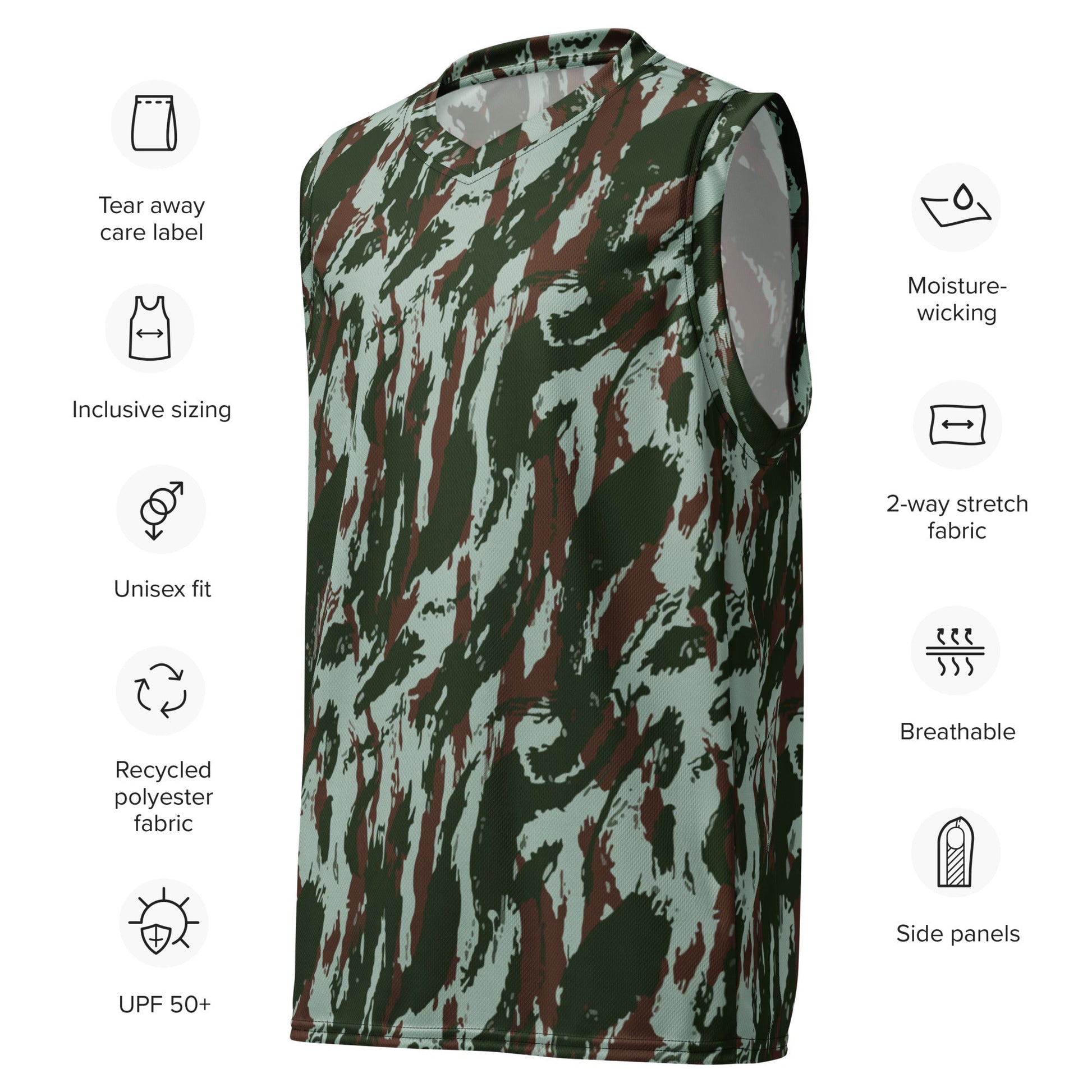 Brazilian Lizard Vertical CAMO unisex basketball jersey - Basketball Jerseys