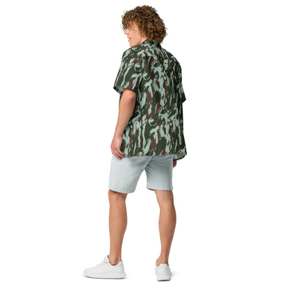 Brazilian Lizard Vertical CAMO Unisex button shirt - Button Shirts